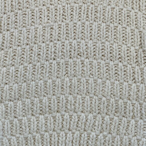 English Factory Chunky Cap Sleeve Sweater SZ Medium Ivory Cream Knit - Picture 2 of 10